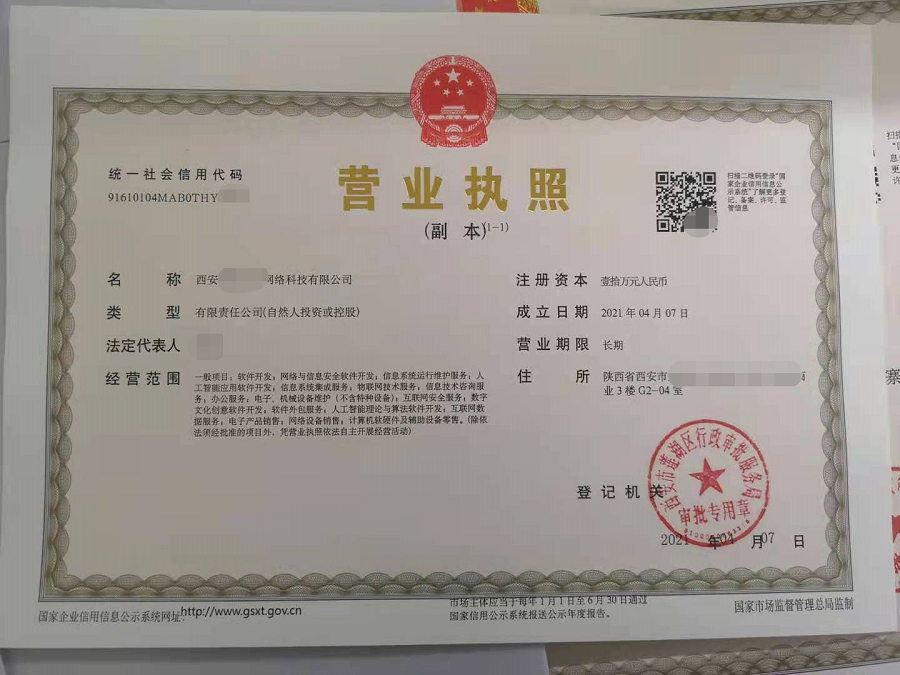 西安某某網絡科技有限公司（案例）